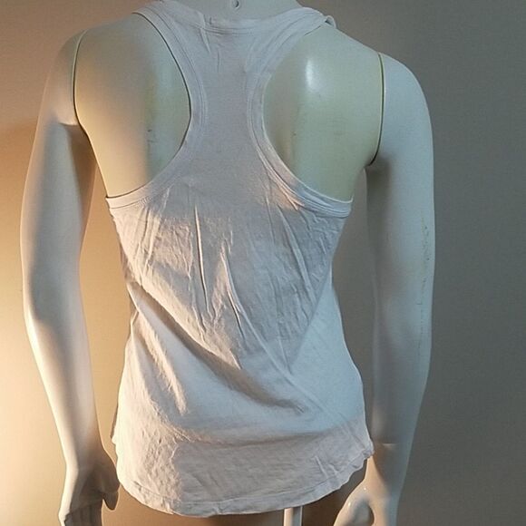 Fabletics White Reflective Tank Top (XS) - Picture 4 of 6